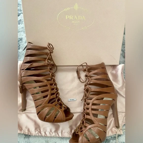 Prada - Strappy Heels - Picture 2 of 9